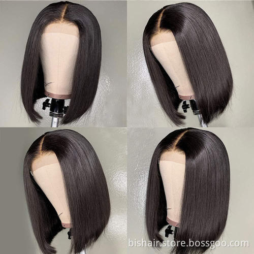 Straight Hair Wig 4x4 Lace Closure Lace Front Wig Real Human Hair Wig Suitable for Women 150% Density Pre-connected Natural Hair